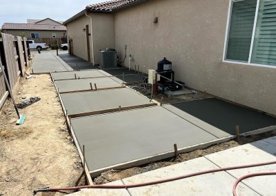 concrete patio and driveway