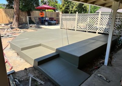 concrete patio for deck