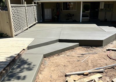 concrete patio in california