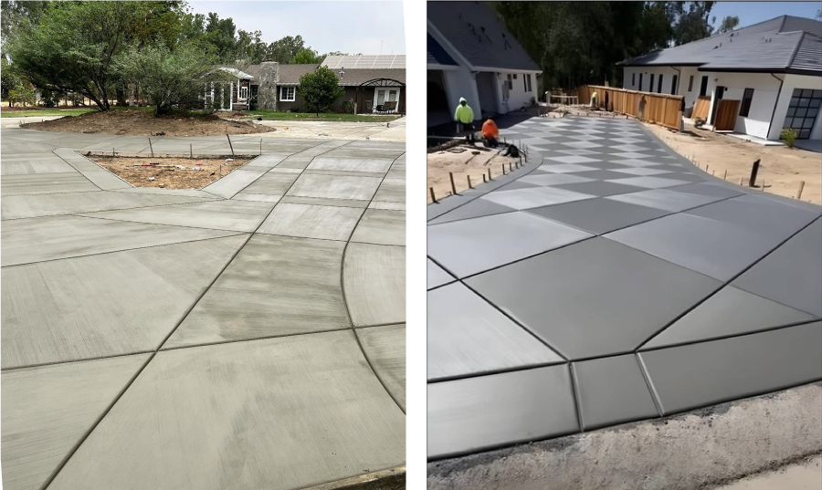 concrete driveway work 